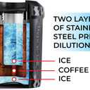HyperChiller HC2 Patented Iced Coffee/Beverage Cooler, NEW, IMPROVED,STRONGER AND MORE DURABLE! Ready in One Minute, Reusable for Iced Tea, Wine, Spirits, Alcohol, Juice, 12.5 Oz, Black