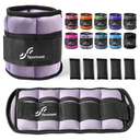 Sportneer Adjustable Ankle Weights Set - 1 Pair (2-10 lbs) Removable Sandbags for Women & Men, Comfortable Neoprene Leg Weights for Walking, Running, Pilates, Yoga, Home Workout & Physical Therapy