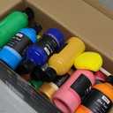 Nicpro 18 Colors Acrylic Glass Paint Set (8.45 oz, 250 ml) Large Bulk Enamel & Ceramic Painting Supplies Kit for Wine Bottle Glass Jars Windows with Sponge & Art Knife, Opaque Gloss Finish