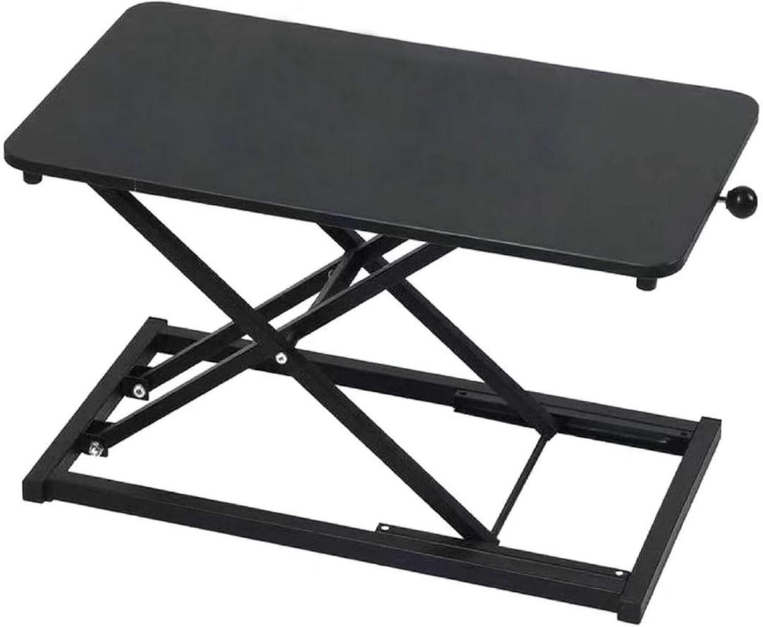 Height Adjustable Standing Desk Converter, Keyboard Riser for Stand Up Desk Riser, Computer Keyboard Stand for Desktop, Ergonomic Sit Stand Computer Workstations Black Size 23.6 Inch