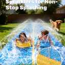 Sloosh Huge Water Slide, 30ft x 6ft Heavy Duty Lawn Water Slip with Built-in Sprinkler Slide and 2 Slip Inflatable Boards for Kids Adults Party Summer Yard Lawn Outdoor Play Activities, Large