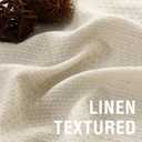 H.VERSAILTEX Boho Curtains - 2 Panel Faux Linen Light Filtering Back Tab Curtains - 84 Inches Long Luxury Linen for Bedroom & Living Room, 52W X 84L, Natural