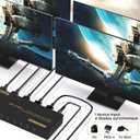 4K HDMI Splitter 1 in 4 Out, HDMI Splitter 1 Input 4 Output Support 4K 60Hz Full HD 1080P and 3D, Compatible with Xbox PS3/4 Roku Blu-Ray Player