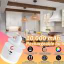 Battery Operated Pendant Light with Remote,Battery Ceiling Lights No Wiring,Battery Chandelier with RGB Rechargable Light Bulbs 50hrs Battery Life,2 Pack Rattan Boho Hanging Light for Kitchen Island
