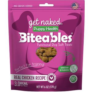 Get Naked 1 Pouch Puppy Health Soft Dog Treats, 6 Oz, Brown (201578) (EXP 07/11/27)