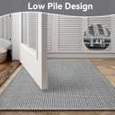 3x5 Rugs for Entryway, Woven Indoor Washable Door Mat, Non Slip Boho Small Rug for Kitchen, Soft Low Pile, Front Door Area Rug for Entrance, Living Room, Bedroom, Laundry, Bathroom  (Grey)