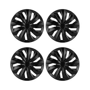 ABX Hubcaps, hubcaps 15 inch, 15 inch hubcaps Set of 4, Replacement Hubcaps, Wheel Rim Cover ABS Material, Snap On Car Truck SUV Hub Cap, for Toyota Camry Nissan Mazda etc, Black - Set of 4