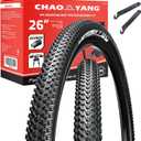 Chao YANG Mountain Bike Tire Replacement Kit, 26’’×1.95, Dual Compound 2C-MTB Tires, Featured with Double Tread Puncture Protection, for On or Off Road Use, 2-Pack