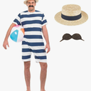 Fun Shack Men's Old Time Bathing Suit, Medium