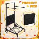 Leaf Bag Holder, Trash Bag Holder Stand, Lawn Bag Holder, Adjustable Outdoor Metal Portable Trash Bag Holder Stand Cart for 30-45 Gallon Garbage Bags for Leaves, Camping, Yard Weeding, Lawn Party