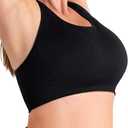 SHAPERMINT Sports Bras for Women - Workout Bras for Women, Plus Size Sports Bra, Workout Tops for Women High Support (Black, XXXL)