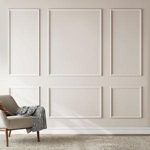 INMOZATA Peel and Stick Wall Molding Kit, Set of 6-Frame 3D Pre-Cut Accent Molding Trim Wainscoting Panels for Interior Wall Decor Living Room Bedroom Entryway Plain Door (50" x 20",50" x 40")