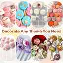 2 x Circle Cake Pop Mold for Baking with 50PCS Cake Pop Sticks Bags Ties,Baking Molds for Birthday Wedding Baby Shower Kids Party Desserts-Yellow