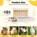 Upgraded 3-in-1 Rabbit Hay Feeder with Litter Box, Sturdy Wooden Hay Feeder Set for Guinea Pigs, Chinchillas, Hamsters, Ferret, Rabbits and Other Small Animal