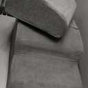 Gray Curved Dog Stairs Ramp for High Beds 22.8" H, 4-Step Dog Steps for Small Dogs and Cats, Pet Stairs for High Bed Climbing, Non-Slip Balanced Pet Step