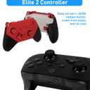 TOMSIN LB RB Bumper Button Replacement Kit for Xbox Elite Series 2 Controller, Shoulder Trigger Button Parts with Bluetooth Button and Tools(Black)