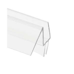 Prime-Line M 6256 Frameless Shower Door Bottom Seal for 1/4 in. Thick Glass Doors, Dual Flap and 45 Degree Drip Guard, 36 in., Clear Vinyl (Single Pack