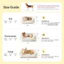Bedsure Washable Dog Beds Large Sized Dog with Bubble Fleece,35in Cream
