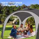 UNICAMPER Beach Tent 12 X 12ft Large UPF50+ Pop Up Canopy with 2-Pcs Side Wall