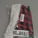 Christmas Santa Hat for Adults,Thicken Velvet Classic Unisex Xmas Holiday Santa Claus Hat for New Year Party Headwear (Plaid (2 Pcs)