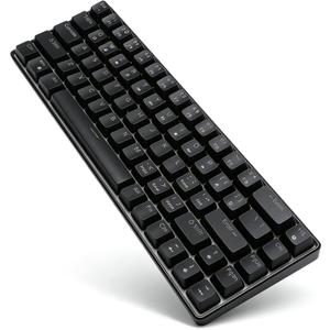 Zunate 68-Key Mechanical Gaming Keyboard with Blue Switches & Ice Blue Backlight - Detachable Cable & Pluggable Shaft Design, Wired RGB Keyboard for PC/Mac