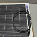 100W 12V Flexible Solar Panel 9BB Monocrystalline Cell 12 Volt Semi-Flexible for Marine RV Trailer Boat Cabin Van Car Uneven Surfaces 12V Battery Charge
