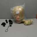 26"-28"Mannequin Head with 80% Real Hair,Cosmetology Mannequin Trainning Head Hairdresser Pratice Doll Head for Hair Styling with Free Clamp Holder(#613 Light Blonde)