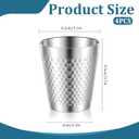 4 Pack Stainless Steel Insulated Cup, 10 oz Stackable Stainless Steel Cups Set, Reusable Metal Cup Premium Drinking Glasses, Double Wall Vacuum Insulated Drinking Cups Glasses for Camping Home Outdoor