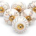 Gold Drawer Pulls and Knobs - Assorted Antique Door Knobs for Kitchen Cabinets Boho Farmhouse Decor - Set of 6