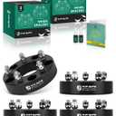 YHTAUTO 5x5.5 to 5x5 Wheel Adapters 1.5 inch Fit Dodge Ram 1500, D150 & Ford E-150 Econoline, F-150, Bronco, 87.1mm Tire Adapters with 1/2 Studs, 5x139.7 to 5x127, 5 Lug Forged Adapters, 4PCS (Black)
