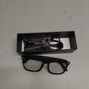 Smart Glasses, Bluetooth Audio Glasses for Women Men, Open Ear Sound with Mic & Speakers, Hands Free Calling,Clear Blue Light Filter Lenses, Voice Assistant for Music,Outdoor ActivitiesMZ08 (Black frame-white lenses)