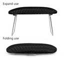 krofaue Nail Arm Rest Cushion, Professional Hand Rest for Nails Tech Black, Microfiber Leather Nail Rest Stand for Acrylic Nails Folding Hand Holder for Nails Pedicure Salon Home Use