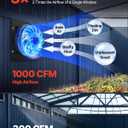 VEVOR 10 inch Exhaust Fan, Wall Mounted Attic Fan with Variable Speed, Temperature & Humidity Controller, 1000 CFM, Automatic Shutter