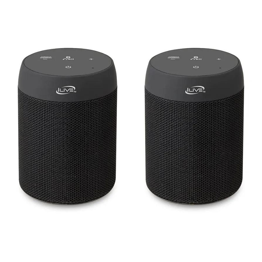iLIVE Bluetooth 5.0 Wireless Speaker Pair Black