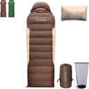 Ultralight Down Sleeping Bag with Pillow,15°F 32°F 46°F Sleeping Bag for Women,Men,Youth Backpacking,Hiking and Camping Outdoor with 680FP Duck Down, 1200g down filling