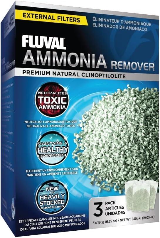 Fluval Ammonia Remover, Chemical Filter Media for Freshwater Aquariums, 3-Pack (6.3 oz)