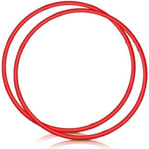 WinnerWhy 2 Pcs Toy Hoop Exercise Hoop Detachable Adjustable Plastic Toy Ring Playground Equipment for School Colored Circles Exercise Ring for Teens Dog Agility Equipment(Red,23 Inch)