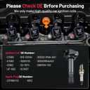 BDFHYK Ignition Coils UF582 and Iridium Spark Plug 9812 Compatible with 2006-2011 Honda Civic l4 1.8L Honda Oem Coil Pack Coil for Civic Replaces IZFR6K11S C1580 099700-102 DQ50132 Set of 4