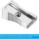 PATIKIL Metal Pencil Sharpeners, 24 Pack Aluminum Alloy Mini Manual Pencil Sharpener with Single Hole for Office Classroom Art Painting, Silver