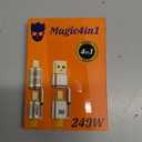 4-in-1 Multi USB C Charging Cable Cord Fast Charge 240W, USB A/C to USB C/L, Chubby Cable C Compatible with iPhone iPad Samsung MacBook Tablets All Devices, Camping & Travel Essentials (1Pack, 5FT