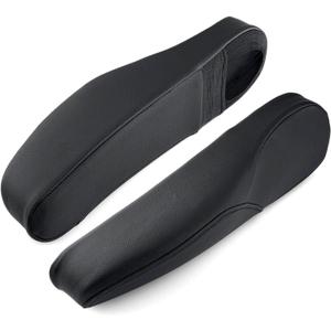 KBH Car Seat Armrest Cover for Honda CRV CR-V 2010 2011, Arm Rest Cover Replacement 1 Pair, Vinyl Leather Interior Accessories, Anti-Scratch, Black