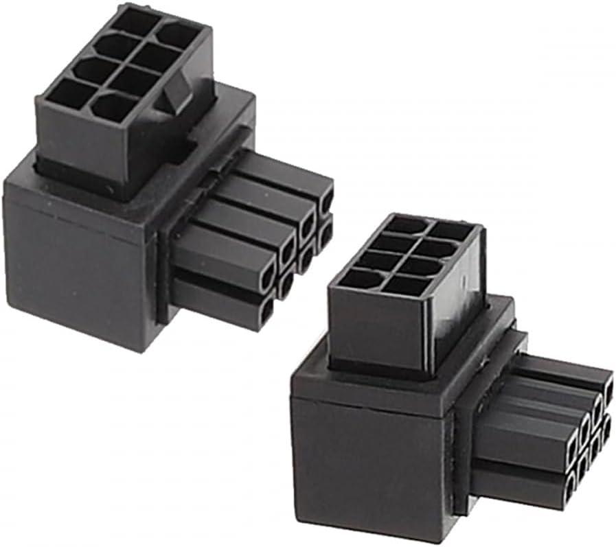 CY Adapter 2pcs/lot ATX 8P EPS Male to Female 90 Degree Up Down Angled Power Header for CPU 12V