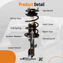maXpeedingrods Front Strut for 2009-2013 Toyota Corolla 1.8L L4 | for 2011-2013 Matrix FWD 1.8L L4, Suspension Kit Shock Absorber w/Coil Spring, for 472597 472598