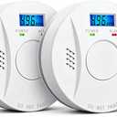 Smoke Detector and Carbon Monoxide Detector Co2 Detector Battery Powered with Test/Reset Button 2 Pack