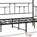 Daybed Twin Size Bed Frame,Mattress Foundation,Metal Slats Support,Platform Furniture,No Box Spring Needed, Large Under Bed Storage, Without Noise,Black