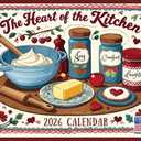 Heart Of Kitchen Calendar 2026 Monthly Wall Calender 12 Month | American Made In The USA