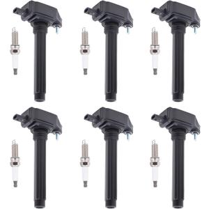 NewYall Ignition Coil and Spark Plugs for Dodge Avenger Challenger Charger Durango Grand Caravan Journey Ram 1500 CV ProMaster Jeep Cherokee Wrangler Chrysler 200 300 Town & Country 3.6 V6