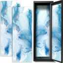 Haull 2 Pcs School Locker Magnetic Wallpaper Locker Accessories for Girls Boys 12 x 36 Inch Removable Locker Decoration for School Office (Marble)