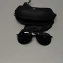 mxnx Aviator Sunglasses for Men Polarized Women UV Protection Lightweight Driving Fishing Sports Unisex glasses MX208 (Black Frame Black Lens)