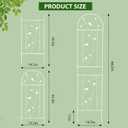 Metal Garden Trellis for Climbing Plants, 86.5" x 19.7" Metal Plant Trellis Outdoor, White Iron Garden Trellis, Clematis Trellis Outdoor, Arched Decoration Suitable for courtyards, lawns, Gard, White
